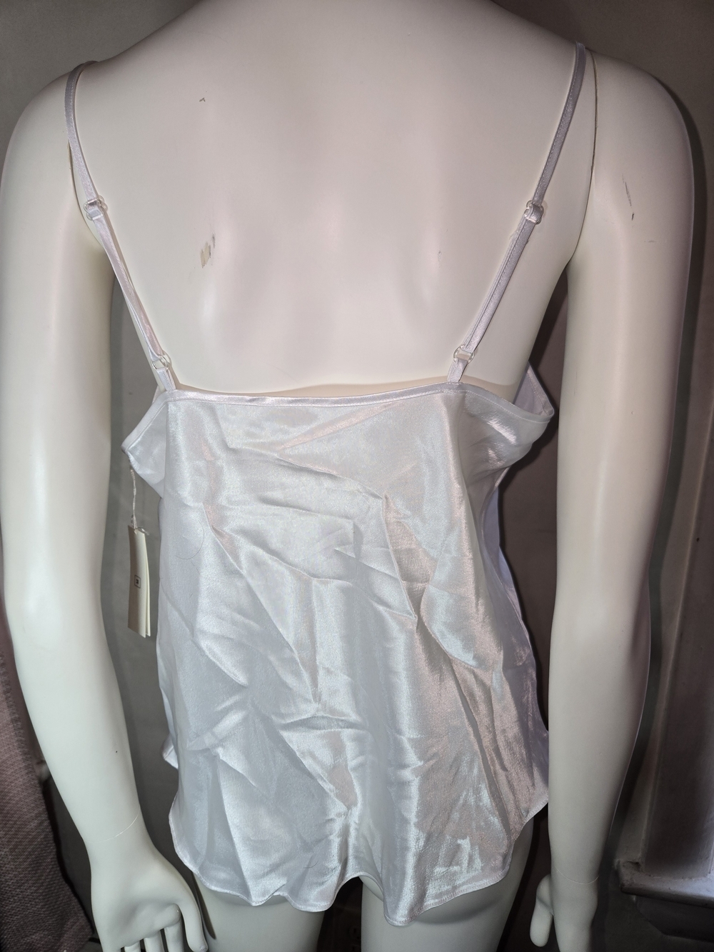 Ivory Satin Lace-Trim Camisole Slip - Picture 3 of 5